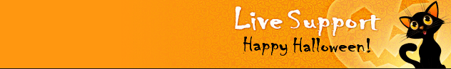 Online live chat window header #2 for halloween - English