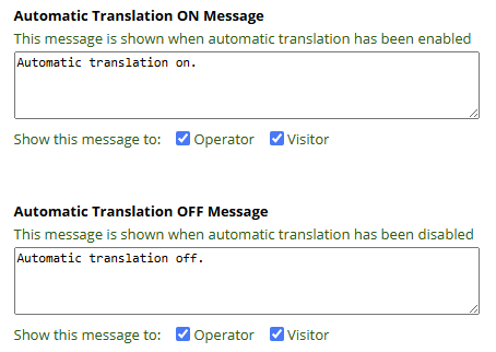 Screenshot of translation-related system messages settings