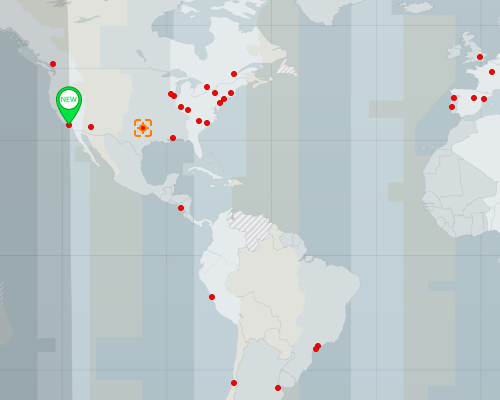 Localización de los visitantes en el mapa de ubicación geográfica