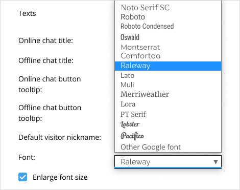 Make your chat unique with a custom font Chat window font settings