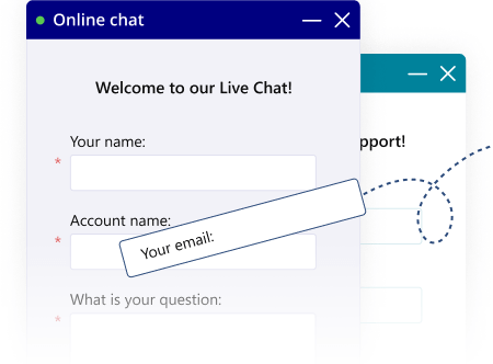 Personaliza el chat y los formularios offline