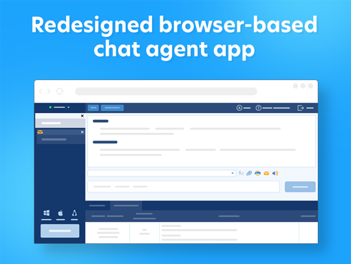 Redesigned web chat agent app