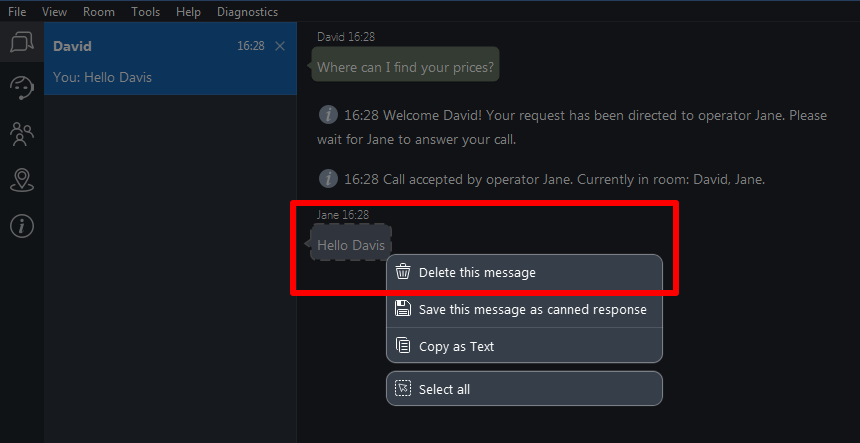 How to delete your message in chat