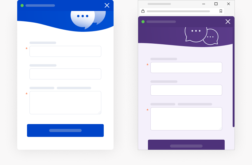 Customize the chat window to match your website style Modern live chat window customizations