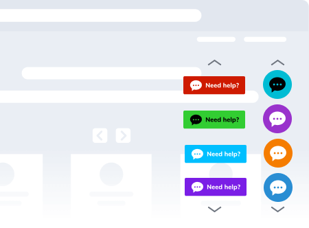 Escoge la imagen que te guste para tu botón de chat o utiliza un enlace de texto Opciones de personalización del botón de chat