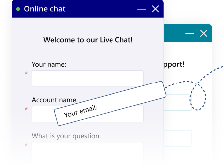 Configura el aspecto del chat y tus formularios offline Personaliza el chat y los formularios offline